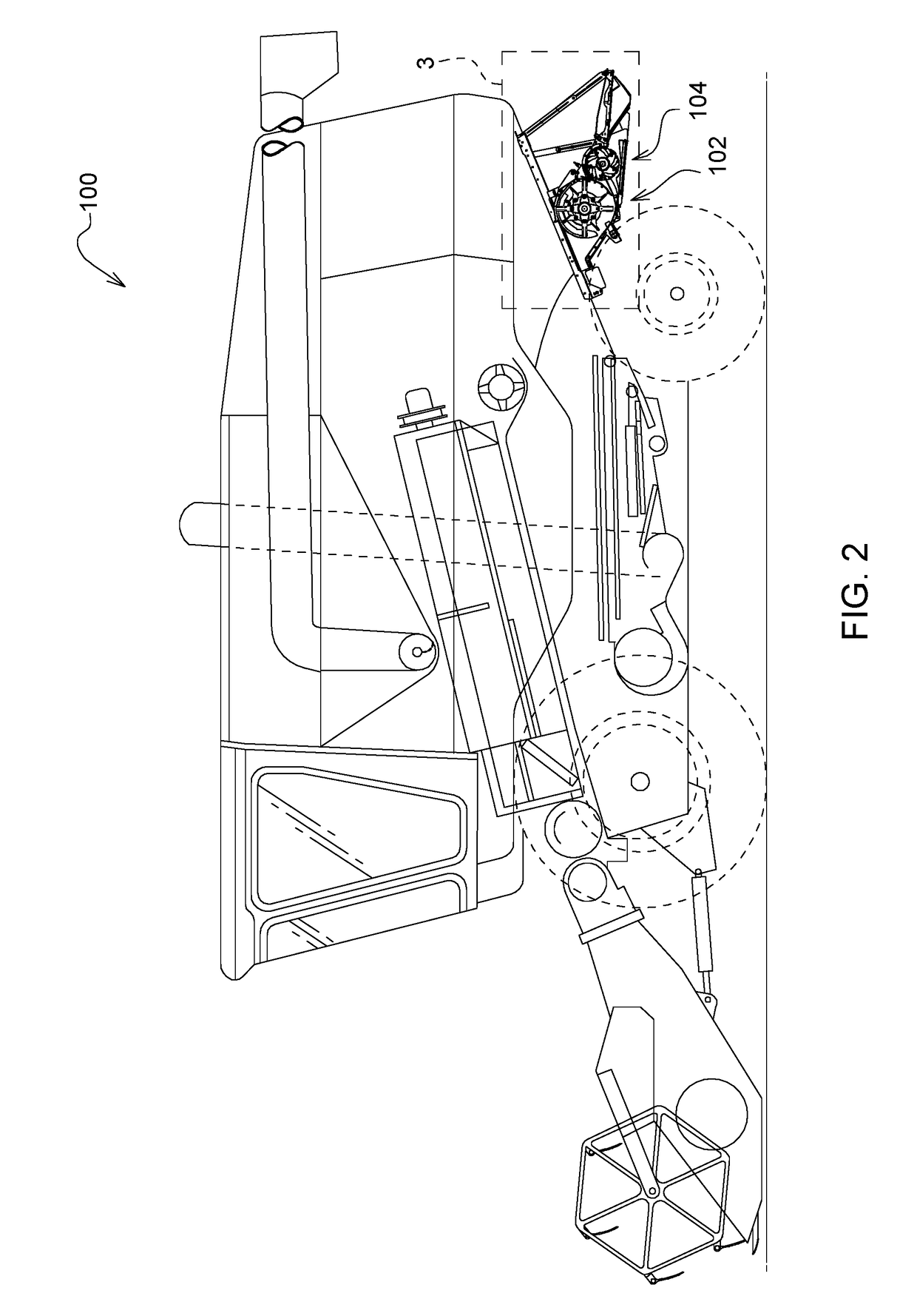 System for chopping and spreading residue