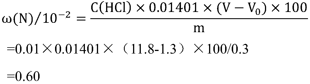 Method for detecting nitrogen in carburant by Kjeldahl apparatus