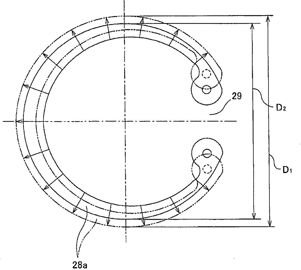 Bearing affixation structure and steering gear unit using bearing affixation structure