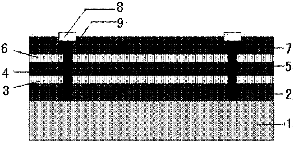 Three-dimensional optoelectronic integrated optical grating coupler realized based on CMOS post-process and preparation method thereof