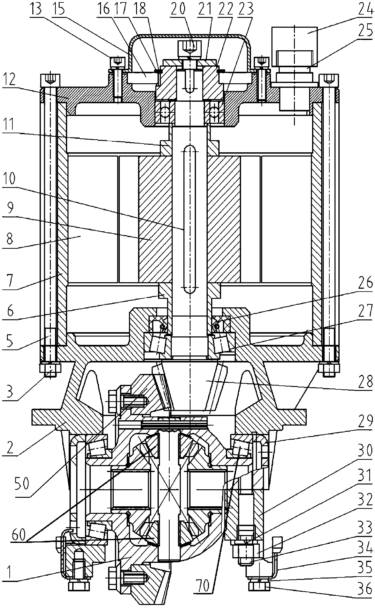 Speed reducer assembly and vehicle provided with same