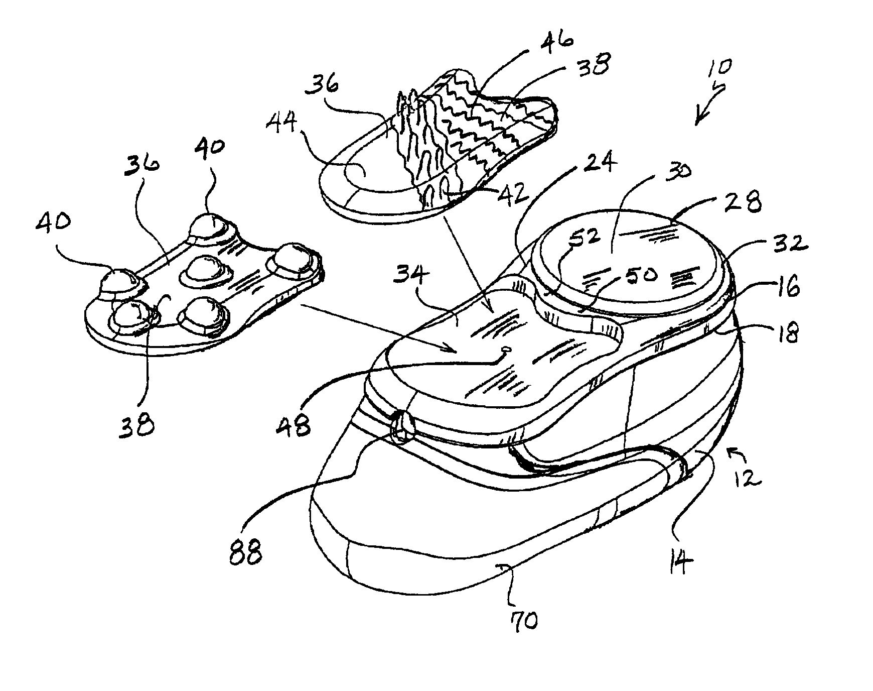 Heated massager with massaging liquid dispenser