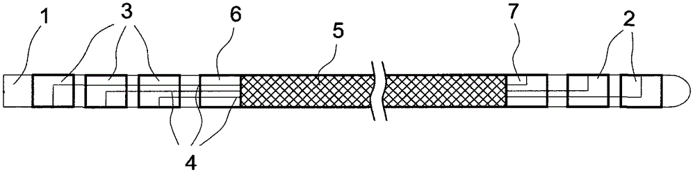 Implanted electrode compatible with MRI