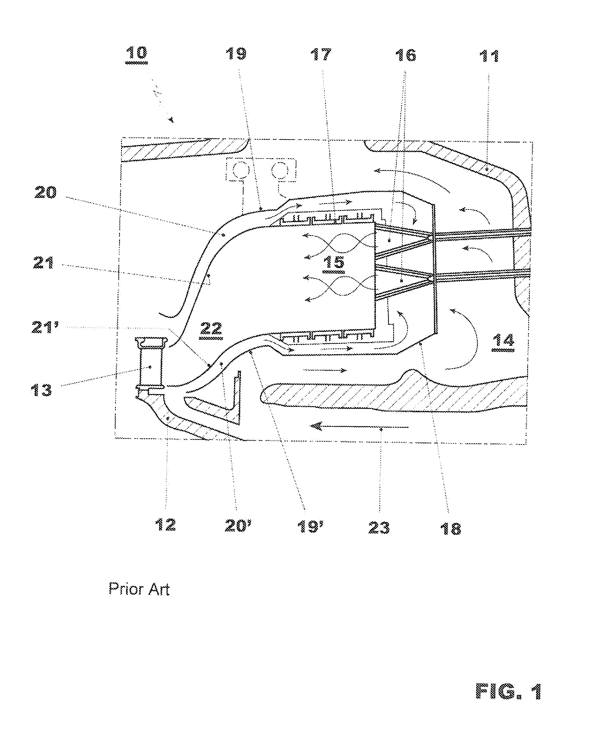 Impingement cooling plate for a hot gas duct of a thermal machine