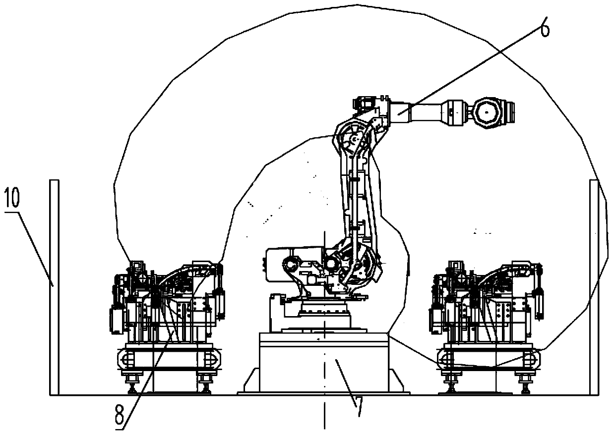 A walking robot welding station