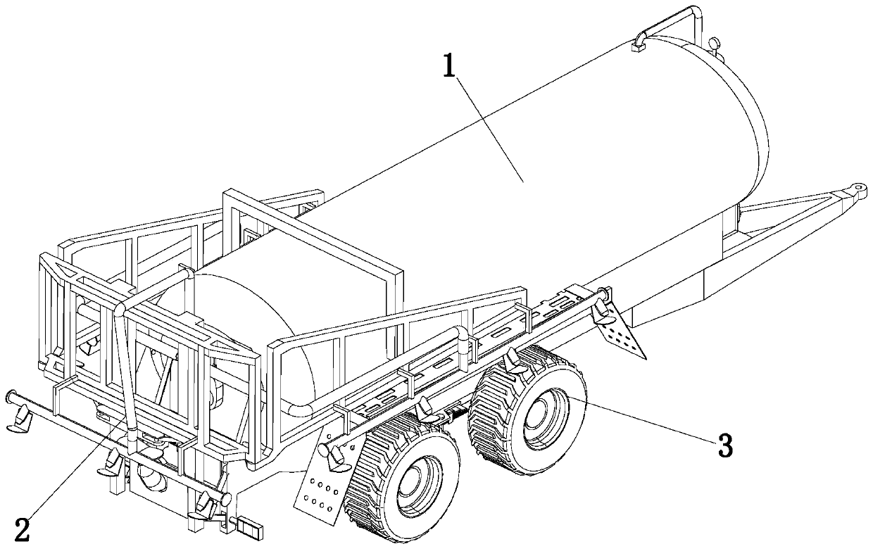 Movable fertilizing vehicle capable of regulating spraying area and height