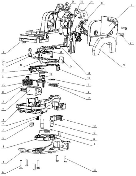 Integrated automobile door lock