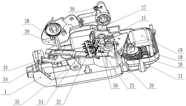 Integrated automobile door lock