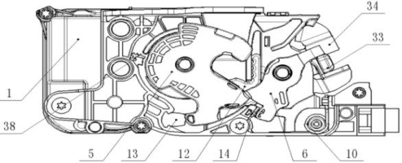 Integrated automobile door lock