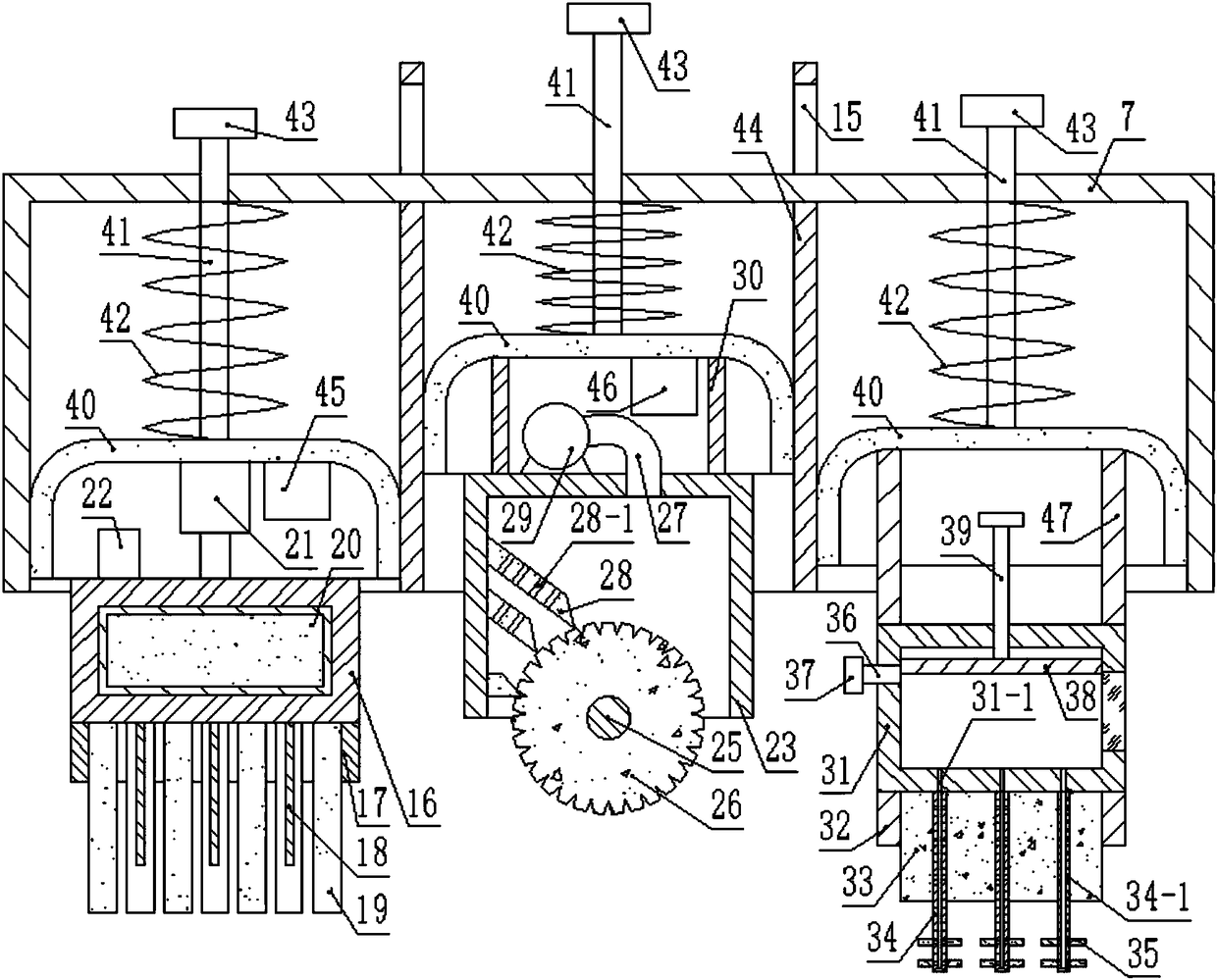 Protective screening cleaning device for engineering construction