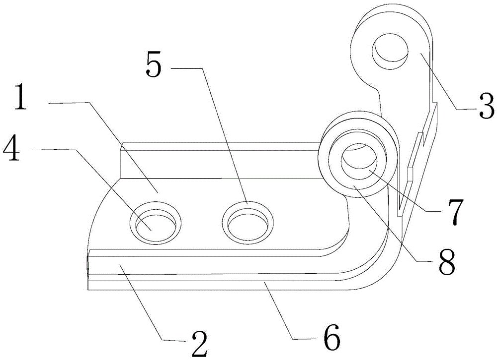 Reinforced aluminum alloy automobile door hinge