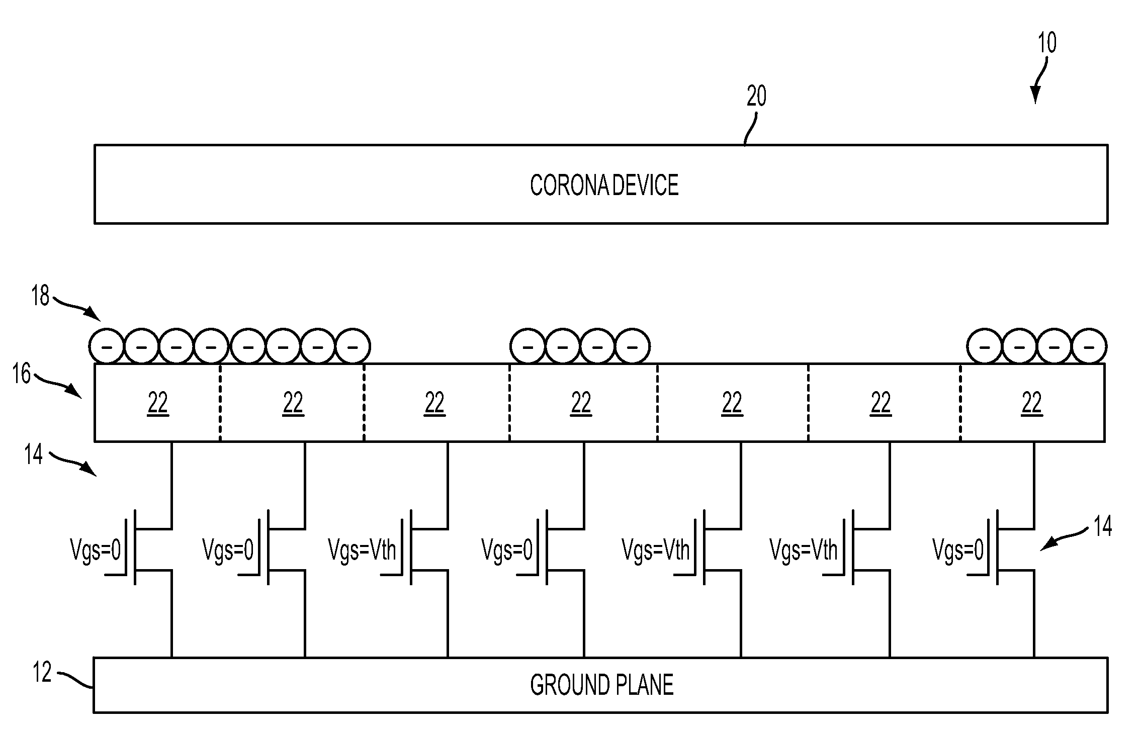 Image forming apparatus with a TFT backplane for xerography without a light source