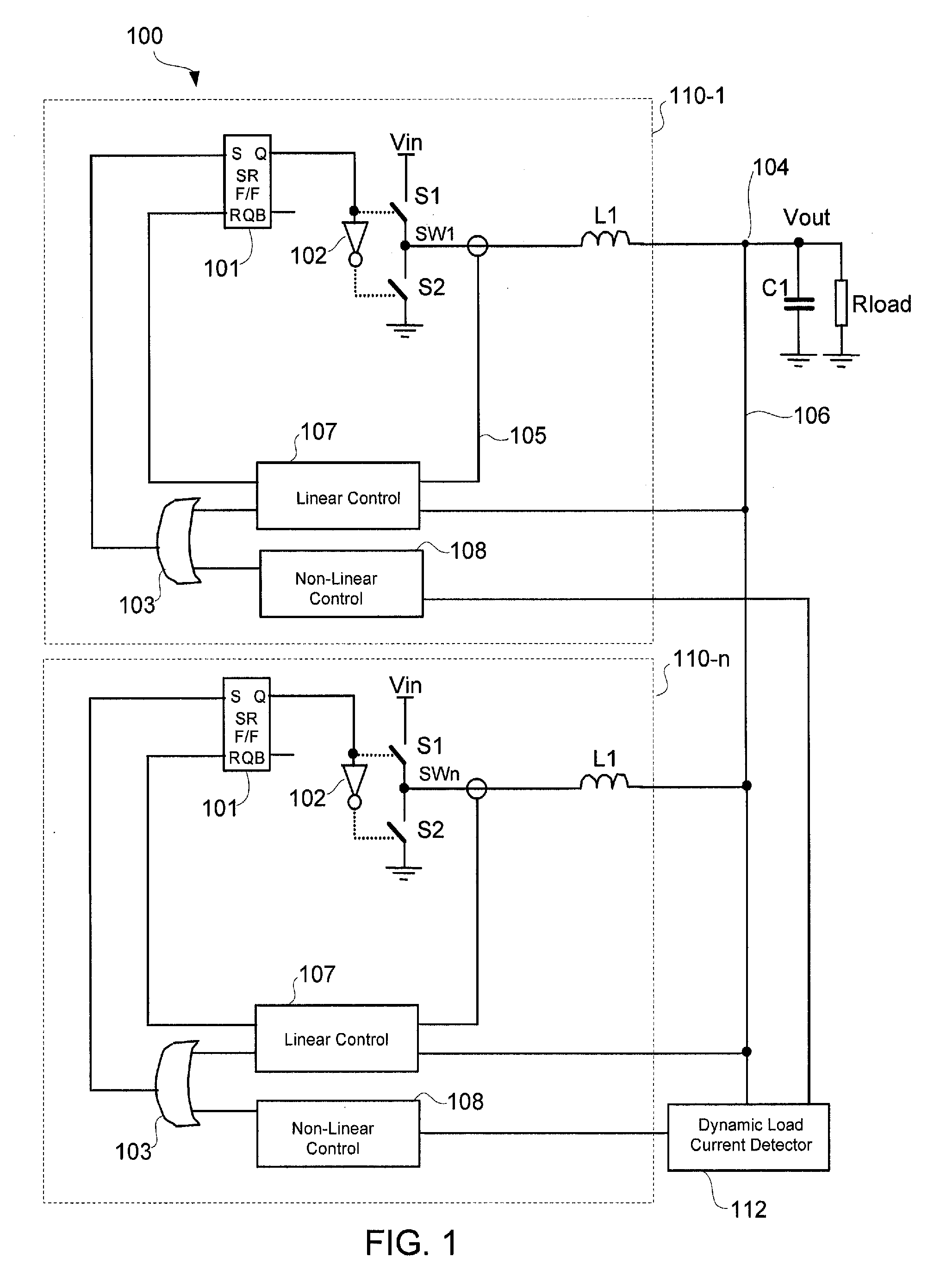 Non-linear control techniques for improving transient response to load current step change