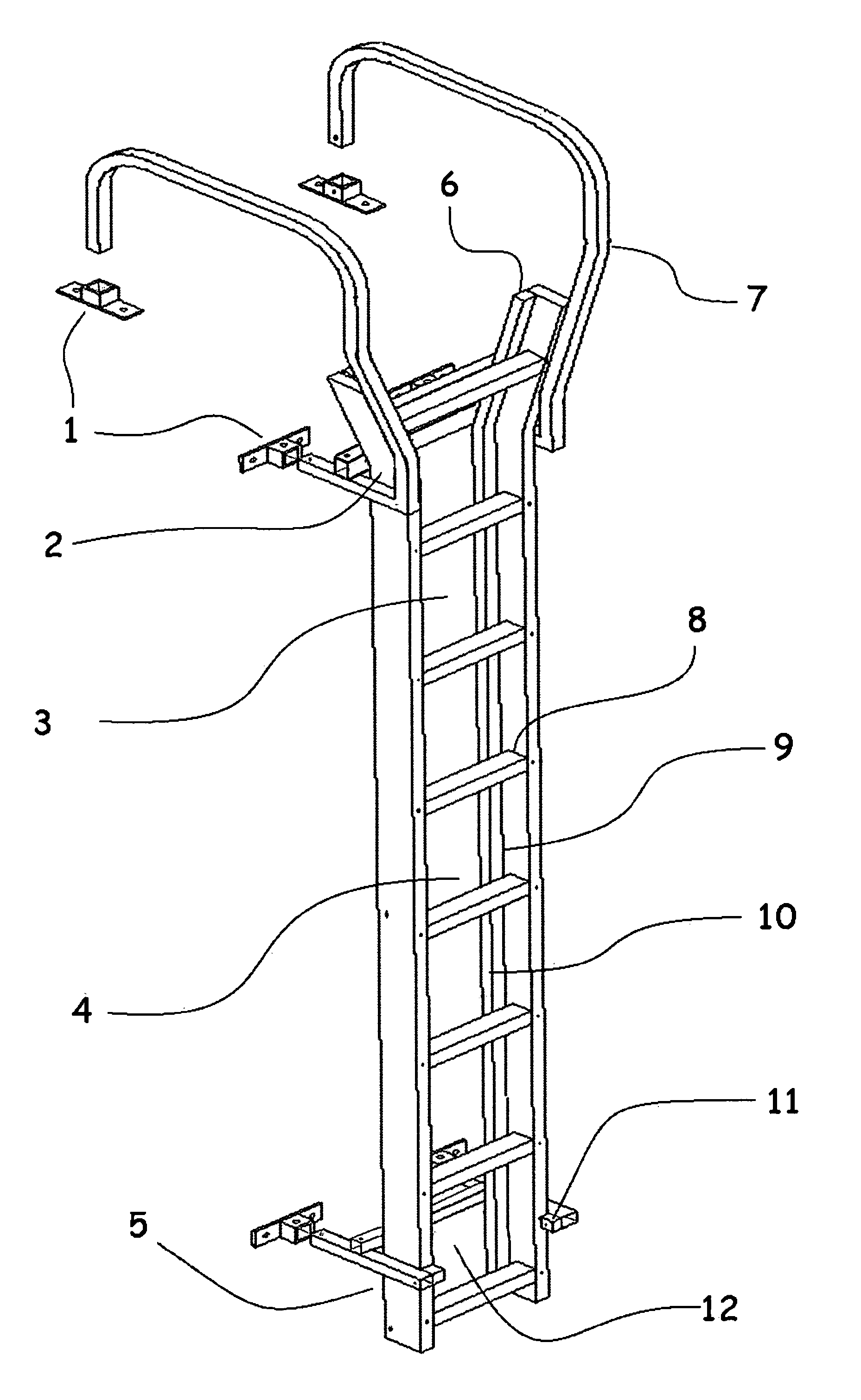 Portable ladder suspension apparatus or a portable ladder for suspension or the combination thereof