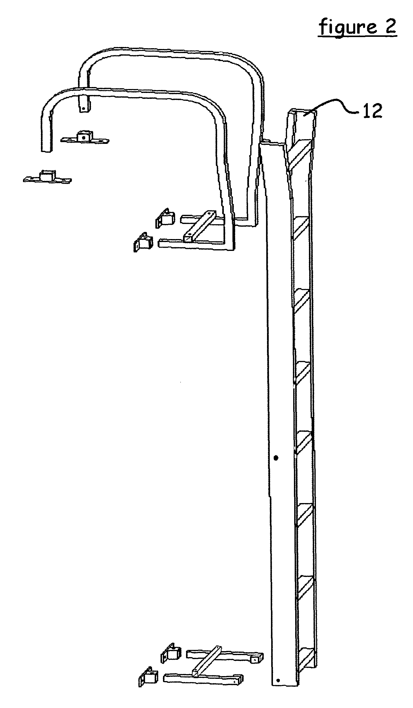 Portable ladder suspension apparatus or a portable ladder for suspension or the combination thereof