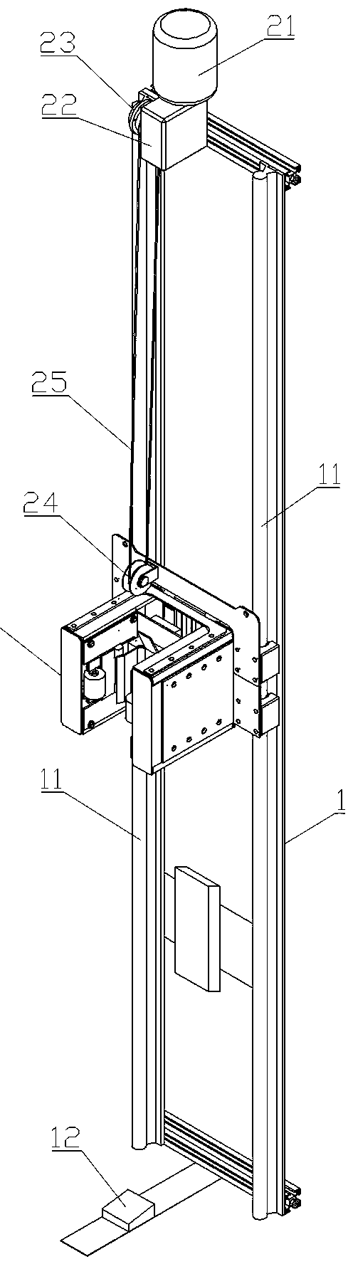 Suspension-erecting-type bicycle parking frame and bicycle parking and picking-up methods