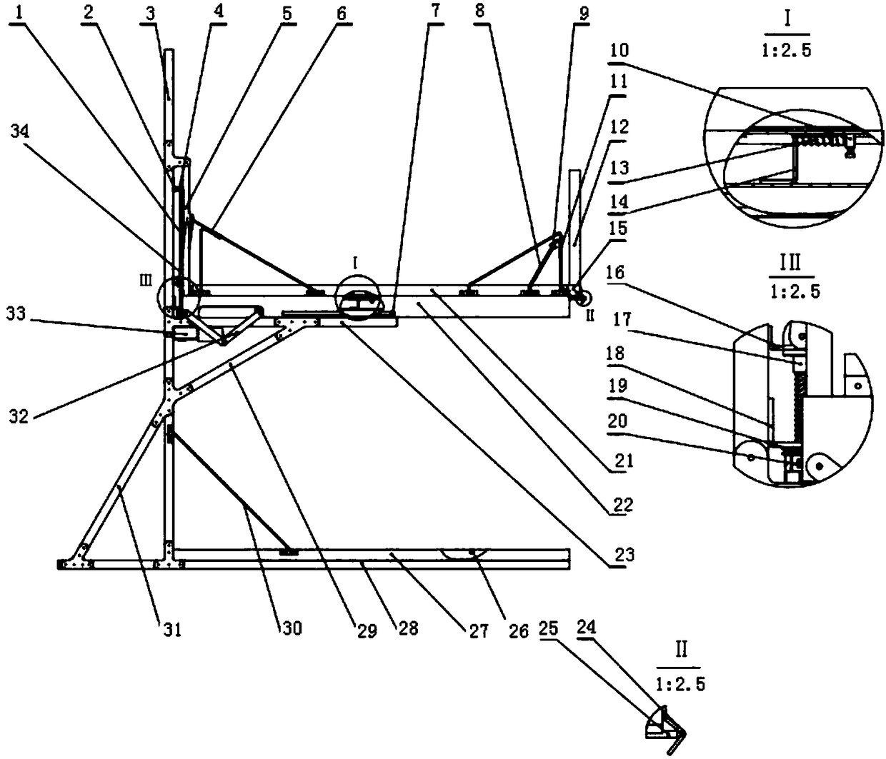 Link type automatic double-layered bicycle-parking device