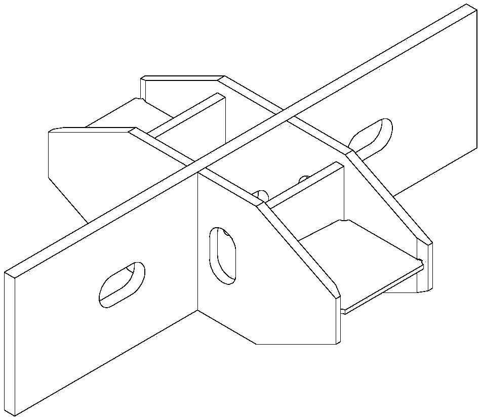 Method for manufacturing overlap changeover connection node shaped like Chinese character 'mi'