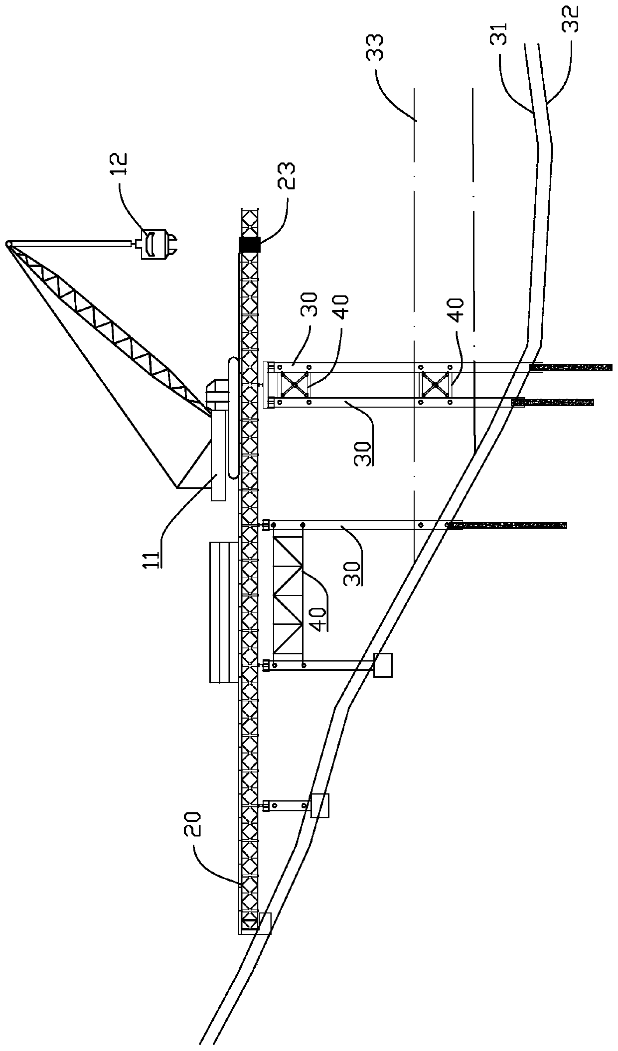 Trestle construction method for bare rock geology