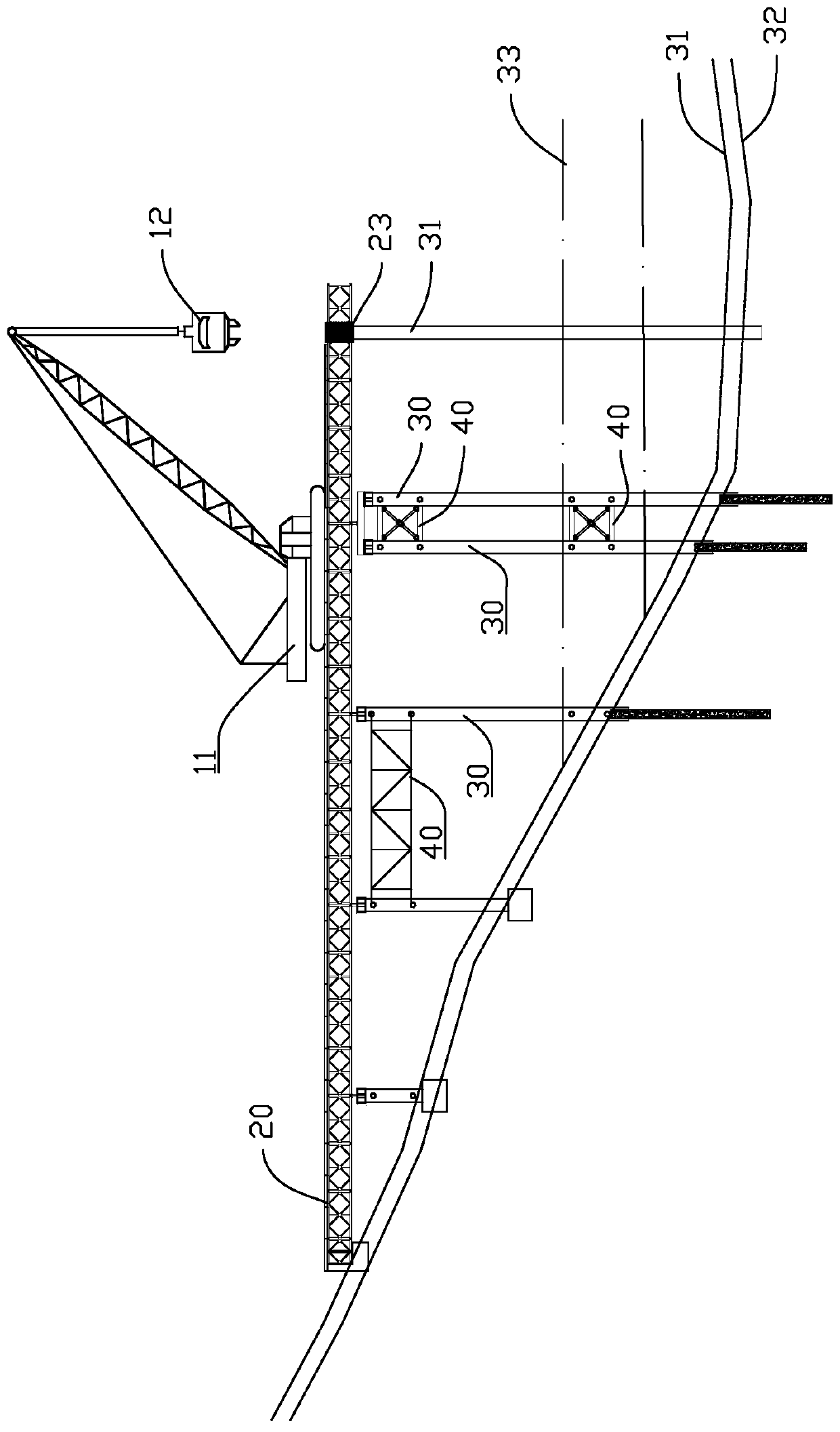 Trestle construction method for bare rock geology