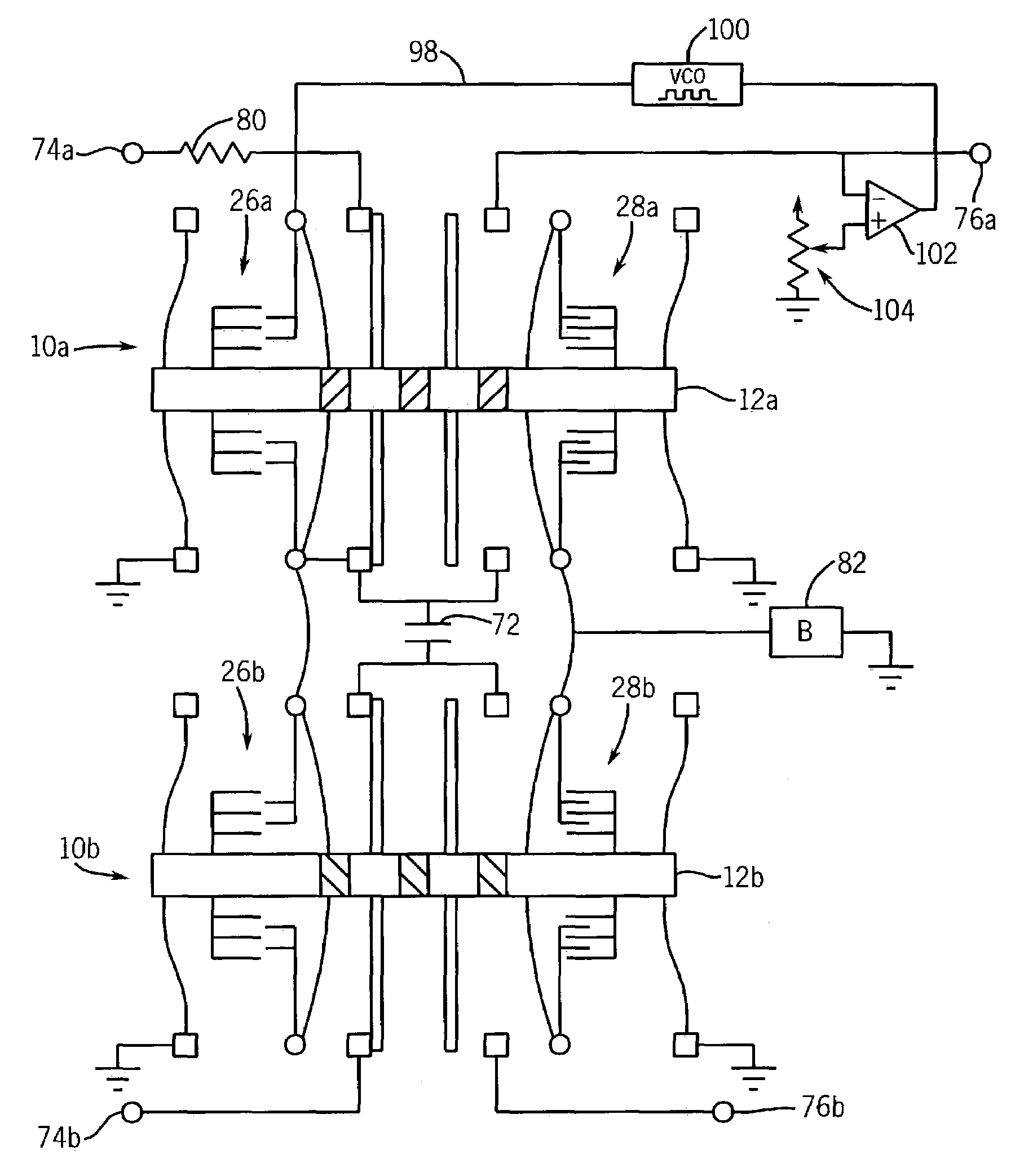 Microelectromechanical isolating circuit