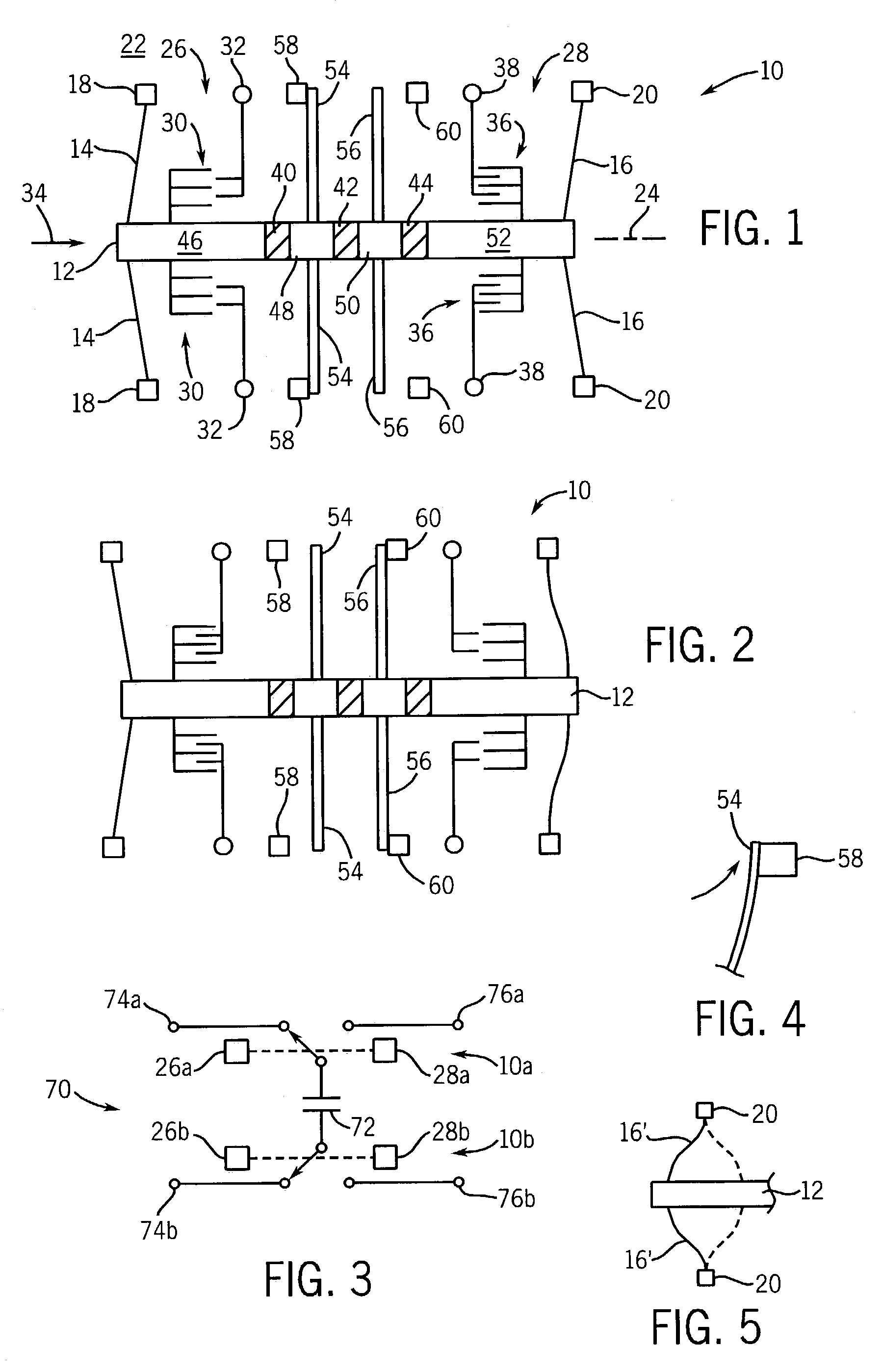 Microelectromechanical isolating circuit