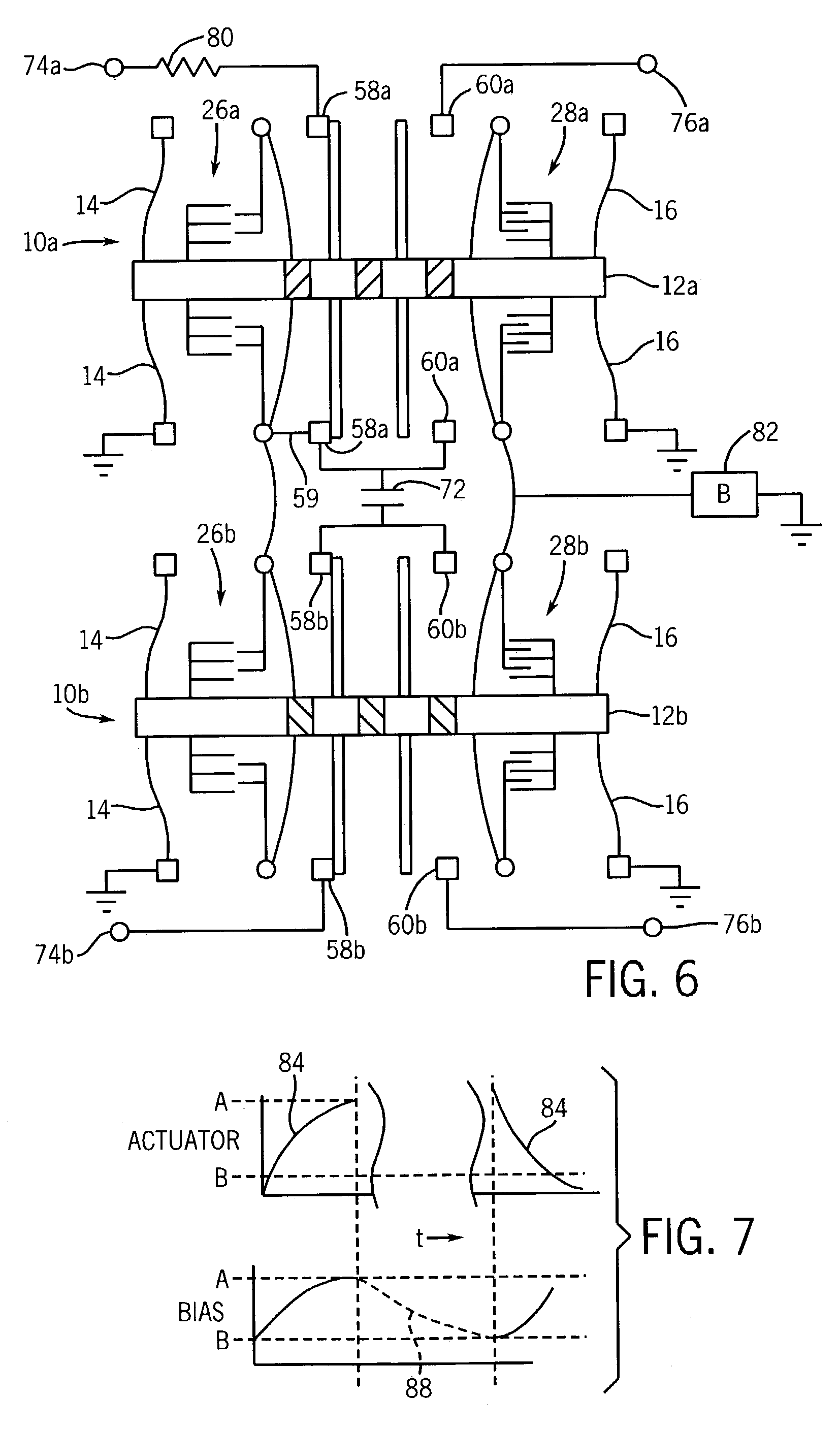 Microelectromechanical isolating circuit