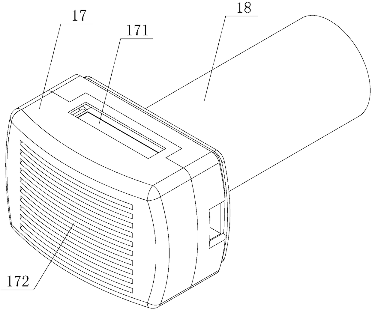 Channel switching device used in fluid pipe and air treatment equipment