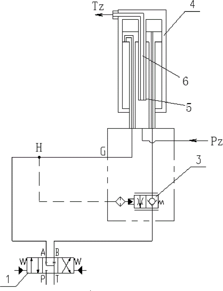 Flexible control loop of hydraulic cylinder and engineering mechanical equipment