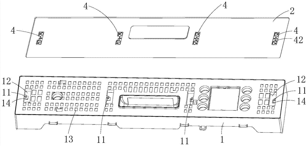 Installation structure of glass plate and dishwasher