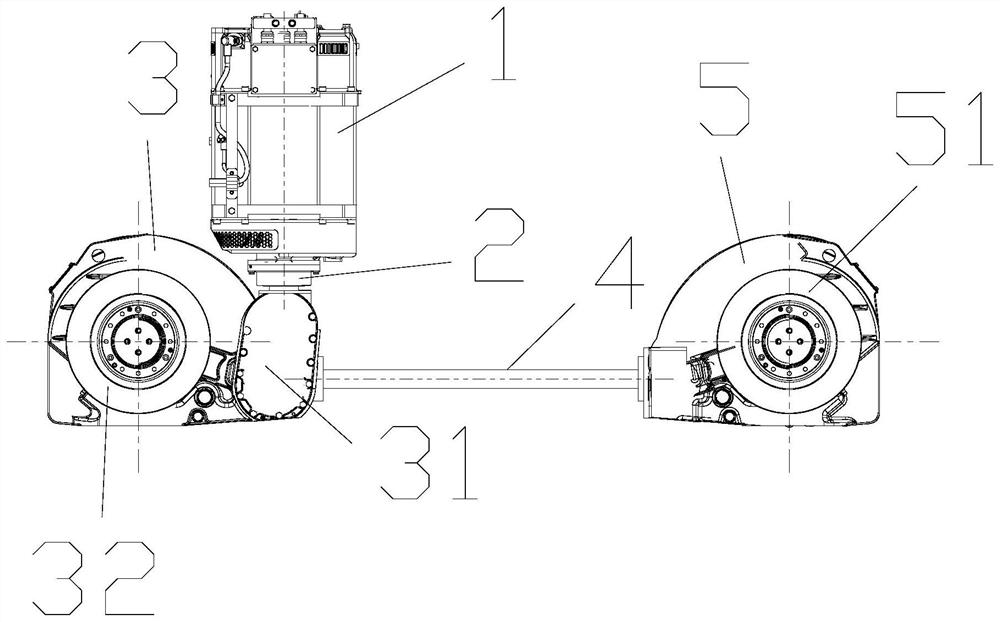 Low-floor bogie driving unit and low-floor bogie