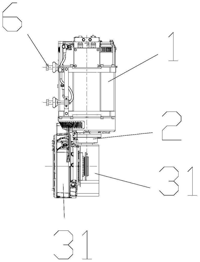 Low-floor bogie driving unit and low-floor bogie