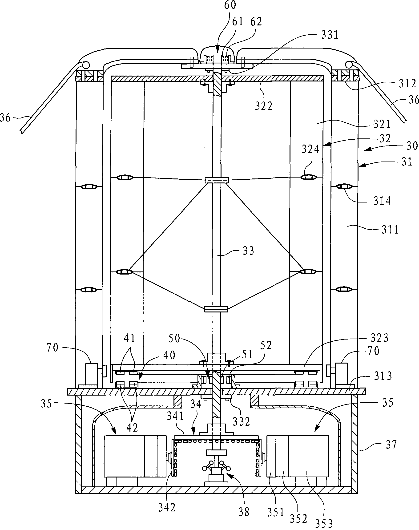 Vertical axis magnetic floating wind power generator