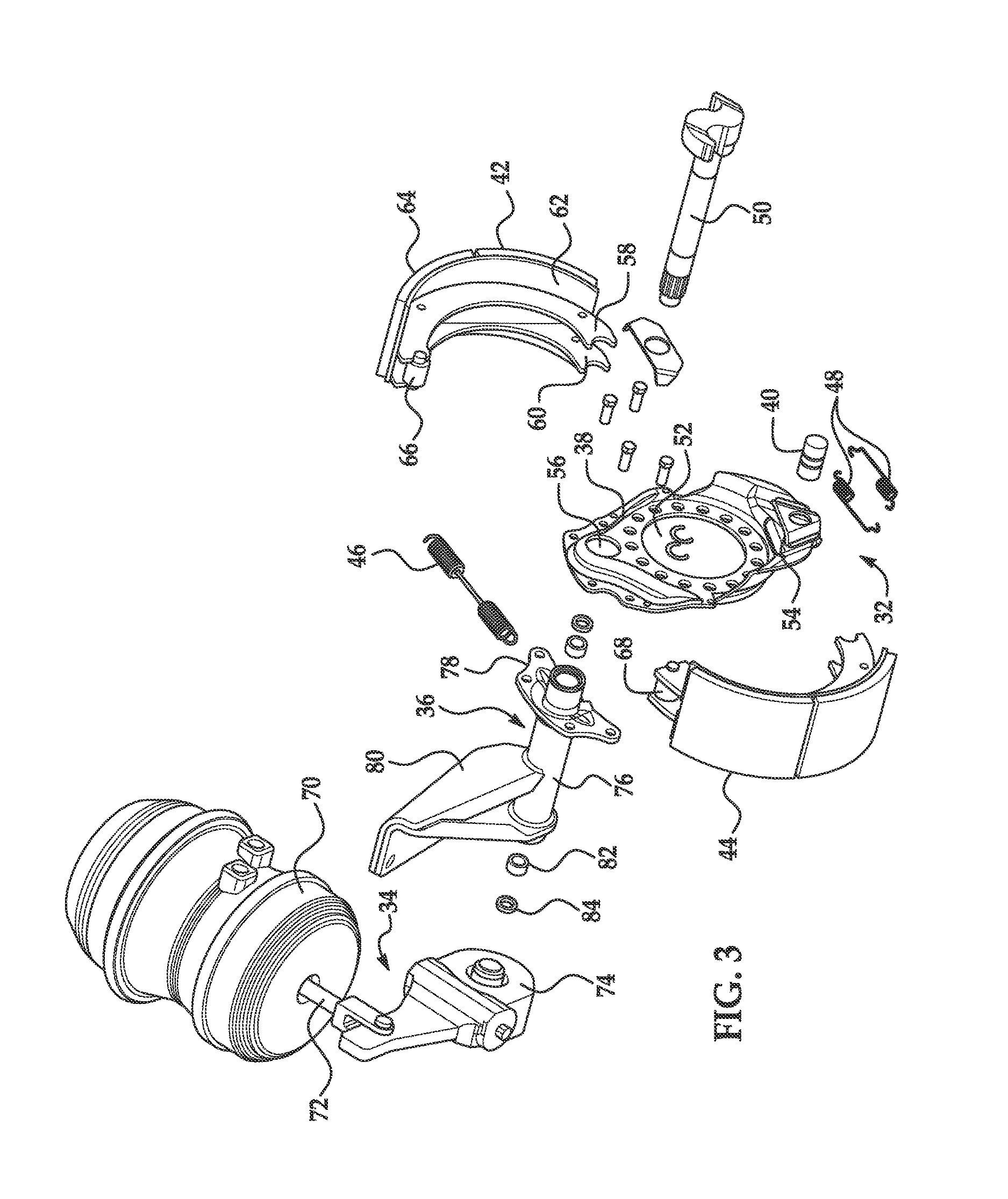 Rigid bracket assembly for mounting a brake assembly and brake actuator