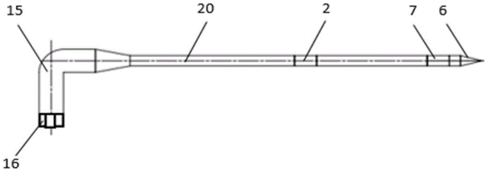 Internal-cooling microwave ablation needle provided with implanted balloon