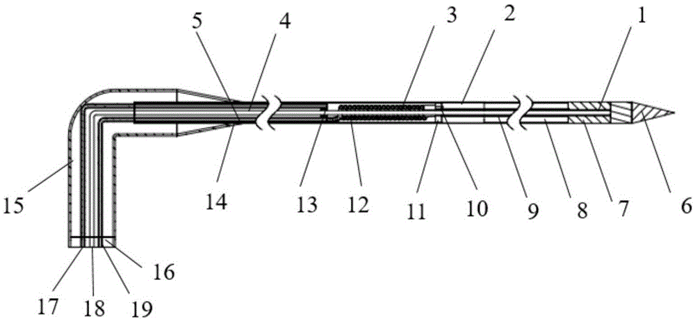 Internal-cooling microwave ablation needle provided with implanted balloon