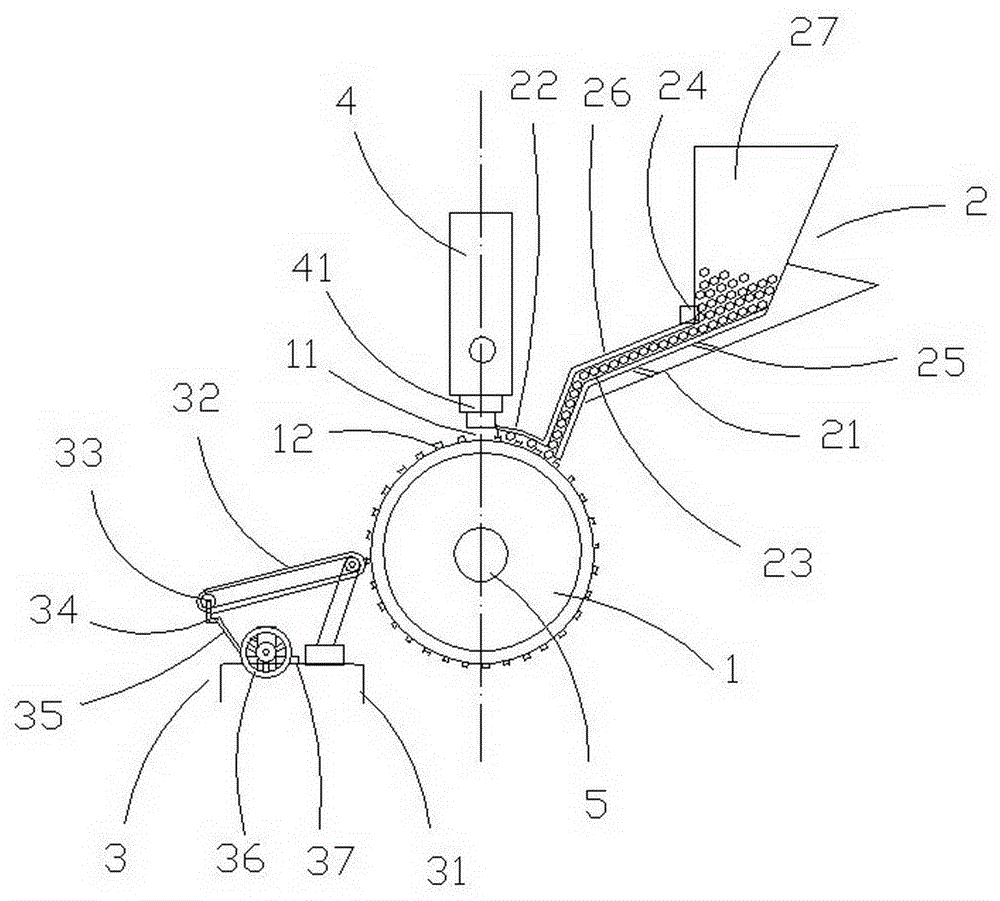 Automatic feeding system for ink writer