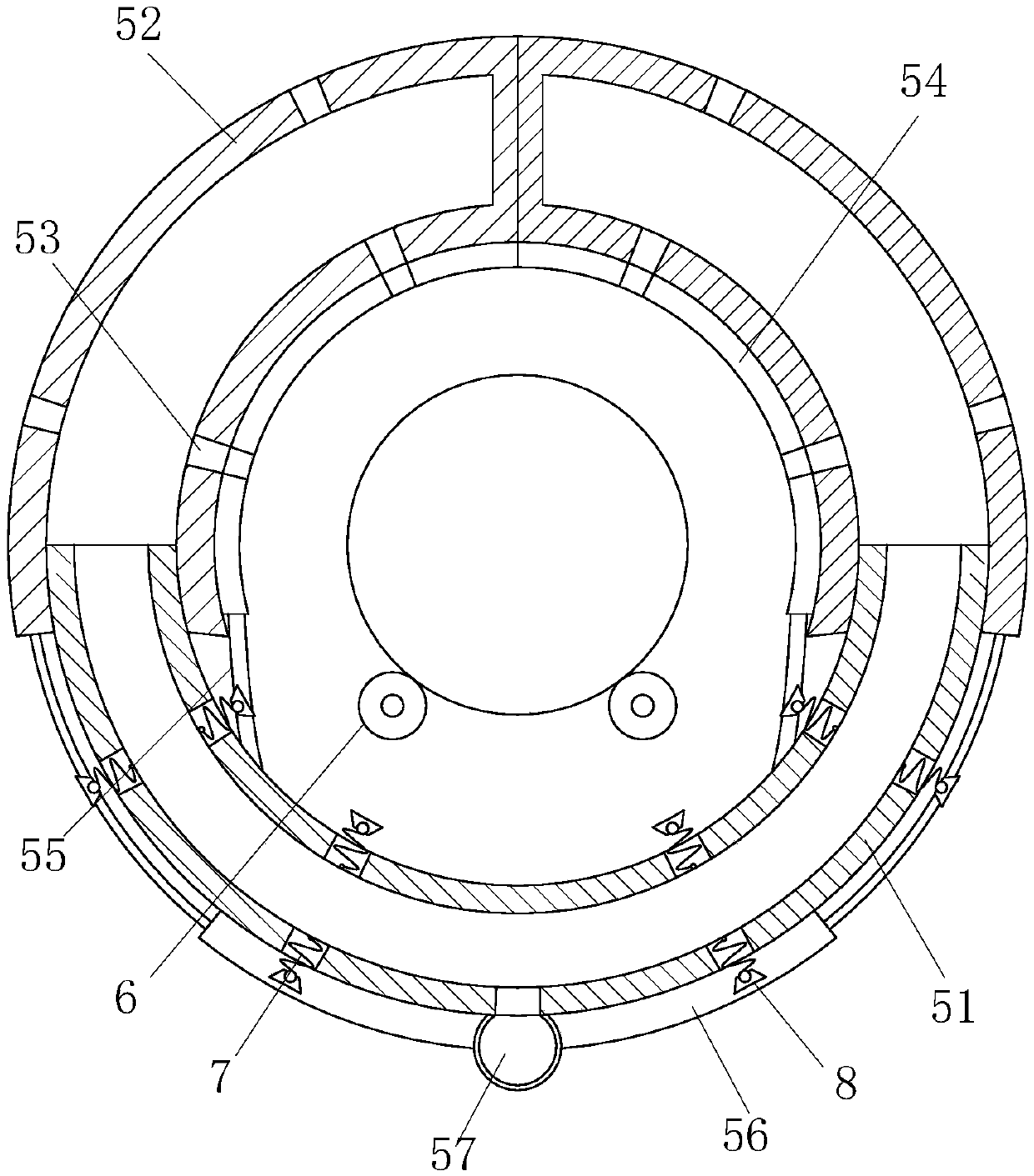 Quenching device for aluminum alloy circular pipe