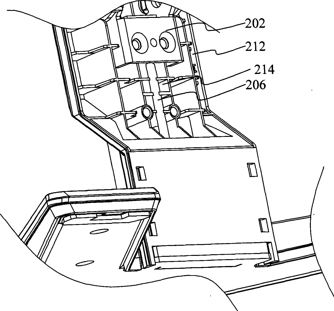 Earthing mechanism of electronic apparatus