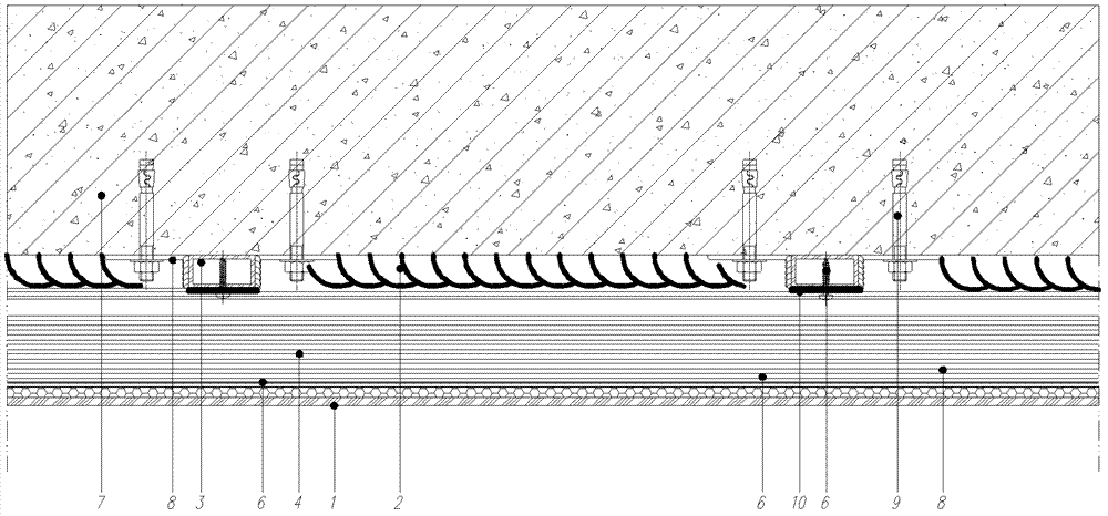 Through long folded fastener type wall body connecting piece of heat insulation integrated plate and mounting method thereof