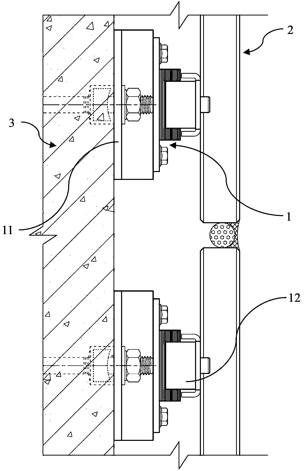 Stone installation structure and method for installing stone