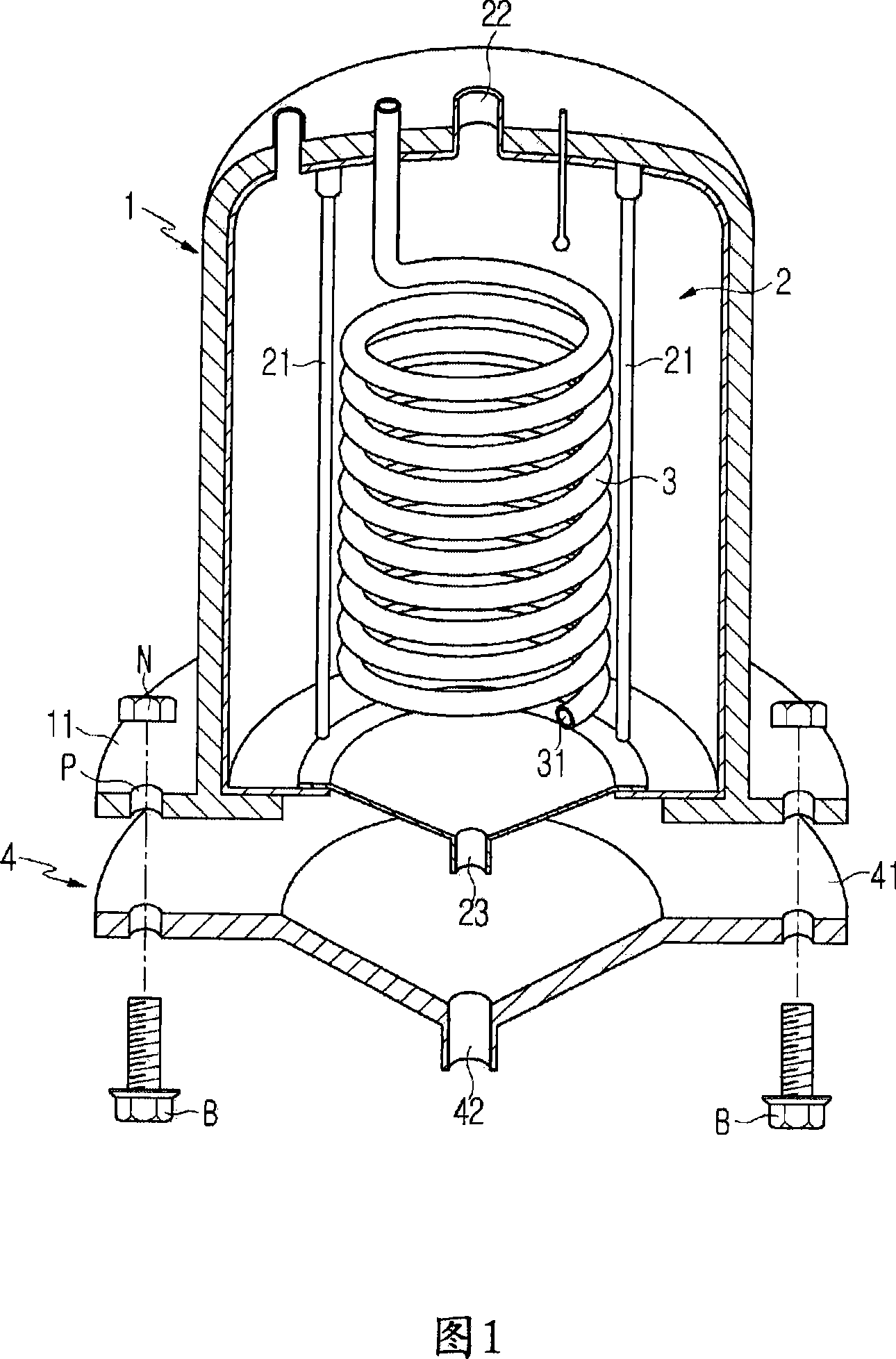 Gas combustion arrangement using circular stream