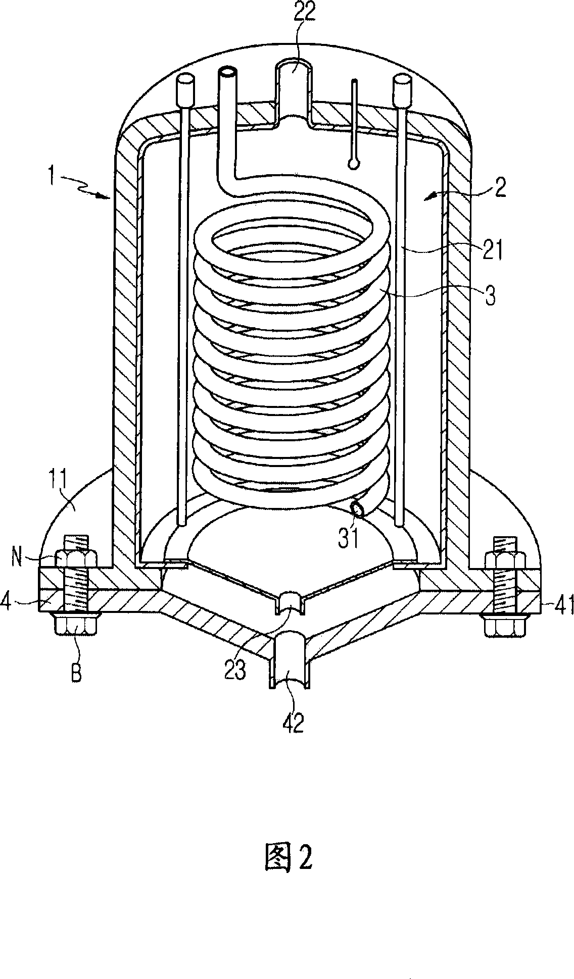 Gas combustion arrangement using circular stream