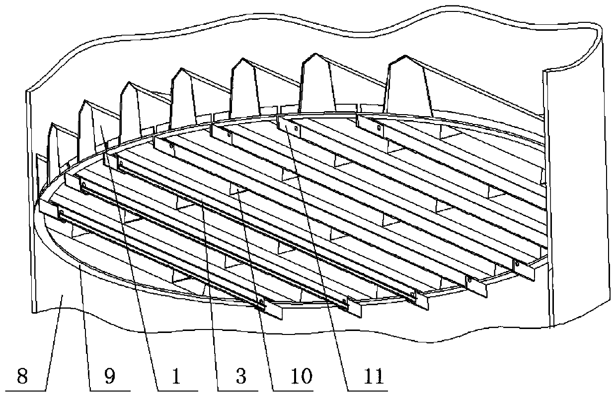 Novel girder type gas injection packing support