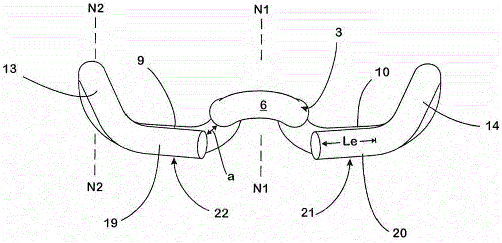 Tension clamps for rail fastening and systems equipped with such tension clamps