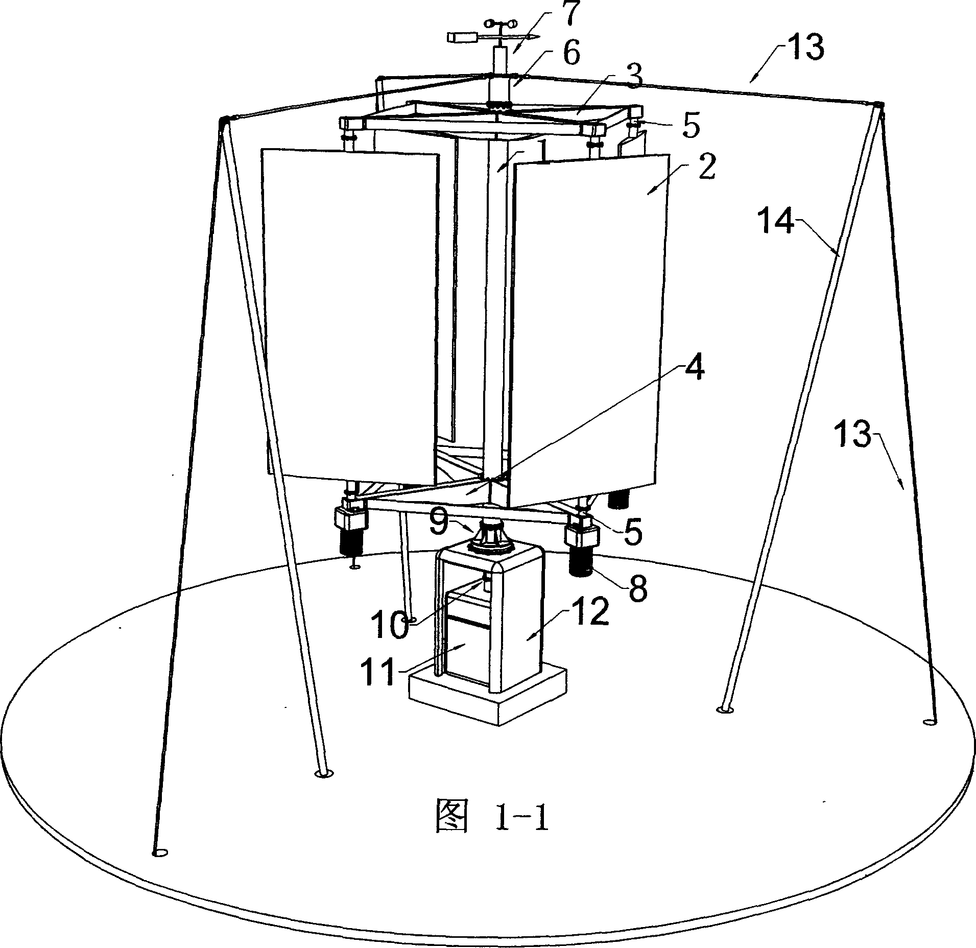 Small power vertical axle wind-mill generator