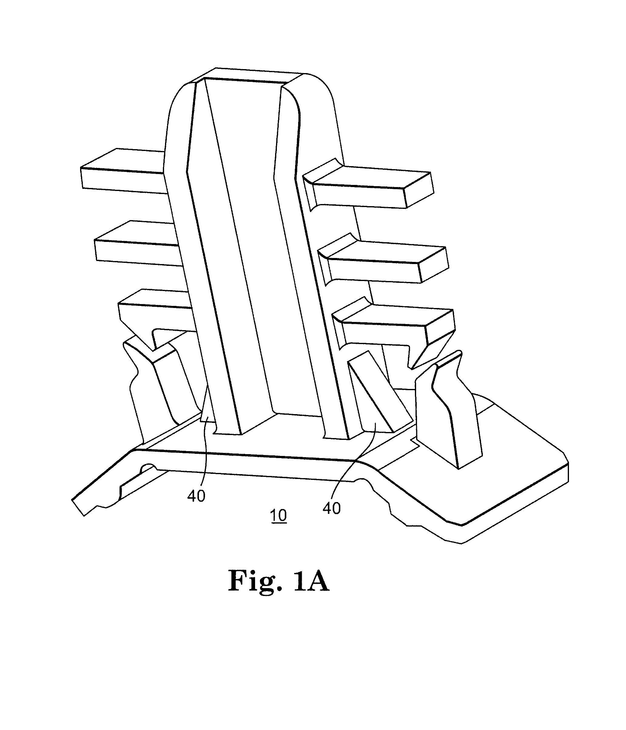 Muntin bar connector with positioning tabs