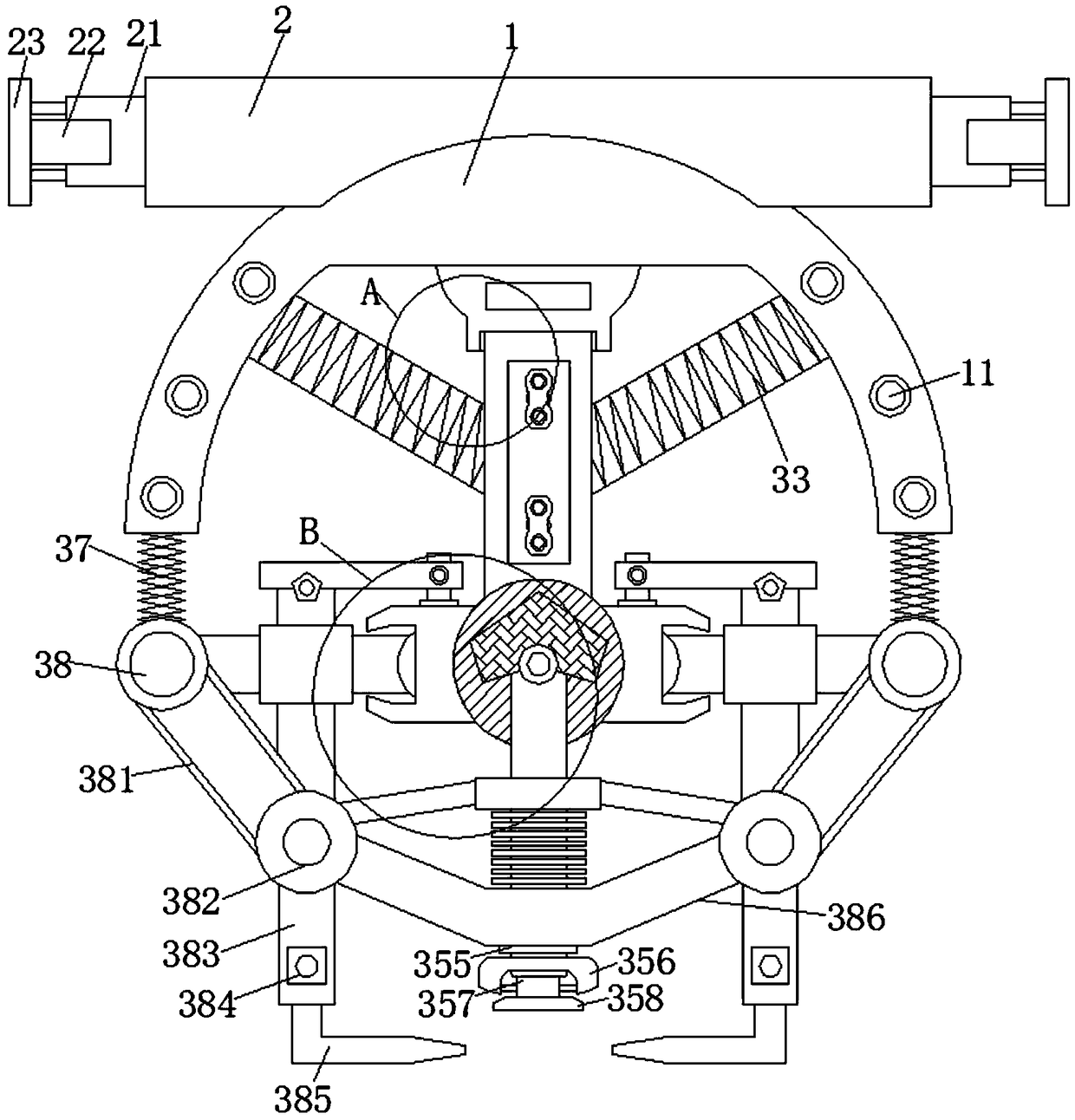 Municipal hoisting device with function of changing stress action according to weight bearing