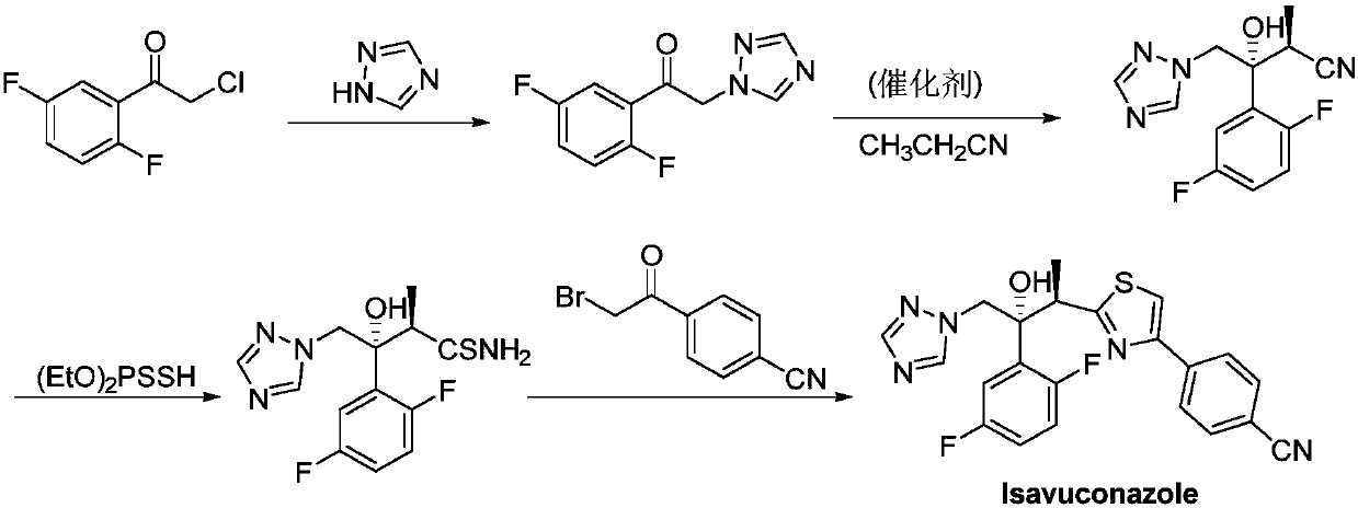 A kind of preparation method of isavuconazole