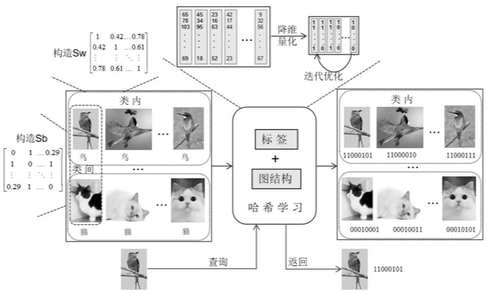 Image Classification Method Based on Neighbor Supervised Discrete Discriminant Hashing